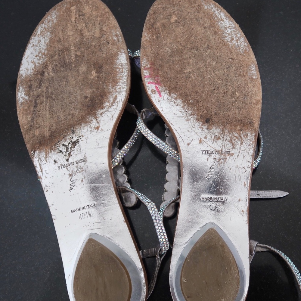 Silver crystal Rene Caovilla sandals - Picture 4 of 4